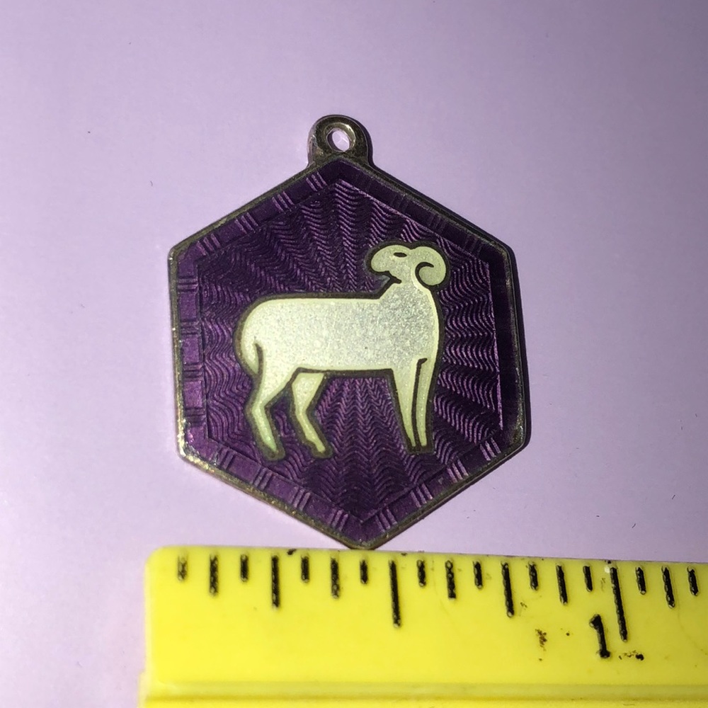 David Andersen sterling Enamel Ram Zodiac charm - Picture 3 of 5